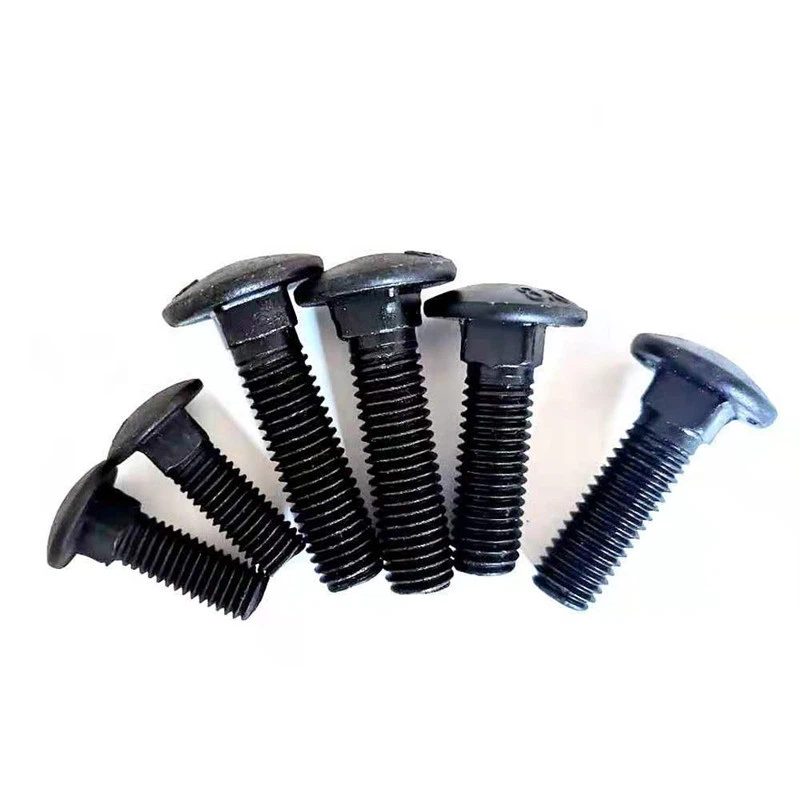 Carriage Bolt Half Thread DIN603 Black
